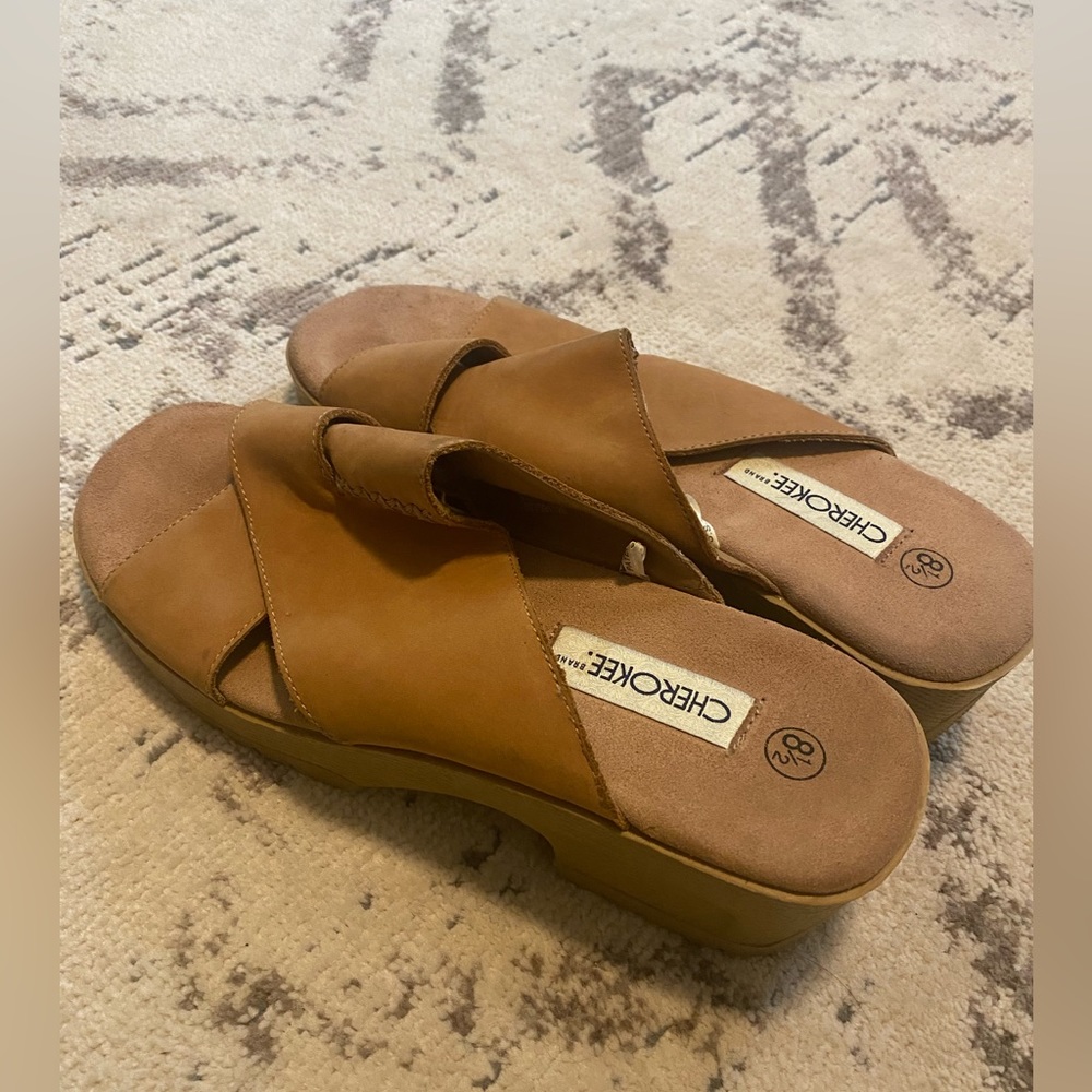 Vintage 2000s Y2K Cherokee sandal wedges